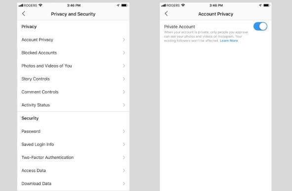 Account Privacy