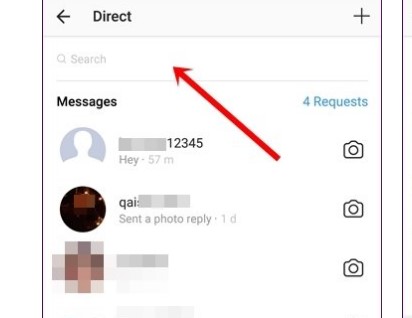 Look for specific conversation in your DM