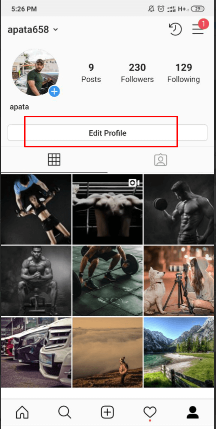 Change your Instagram Username on mobile