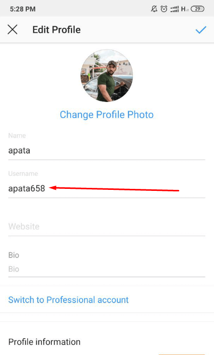 Change your Instagram Username