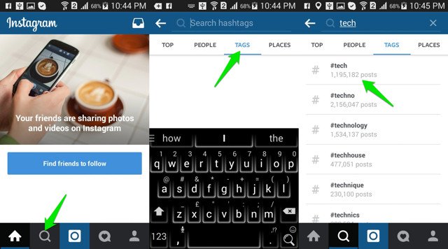 How to find someone on Instagram using hashtags