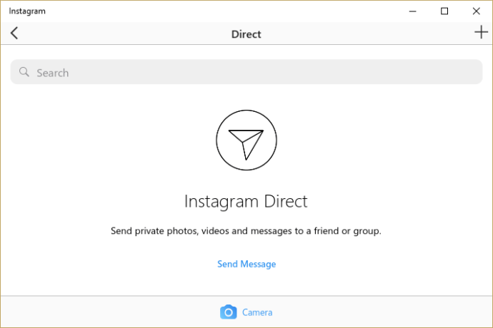 Instagram direct message on Desktop